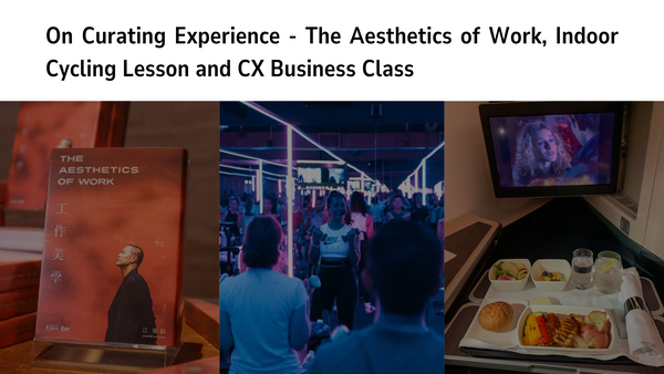 On Curating Experience - The Aesthetics of Work, Indoor Cycling Lesson and CX Business Class